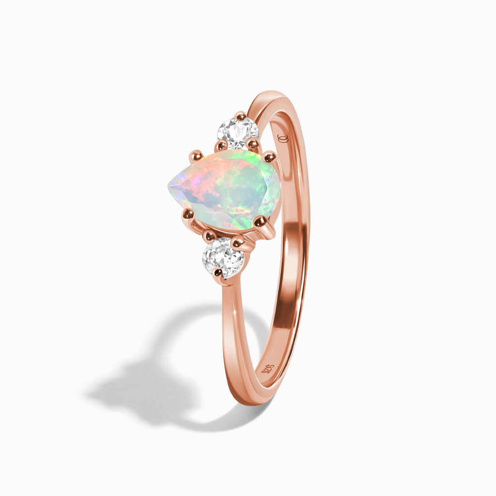 Fine Opal Lab Diamond Ring - Lania