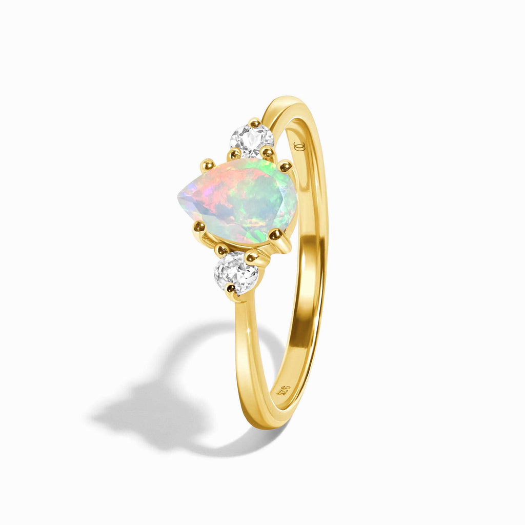 Fine Opal Lab Diamond Ring - Lania