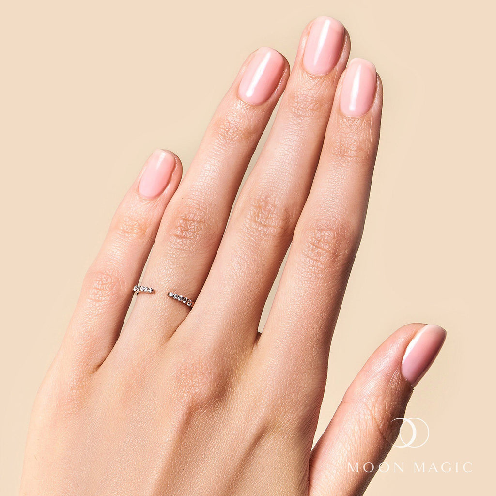 White Zircon Ring - Twinkling Band