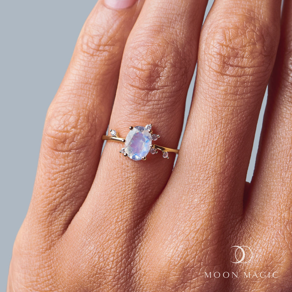 Moonstone Lab Diamond Ring - Muse
