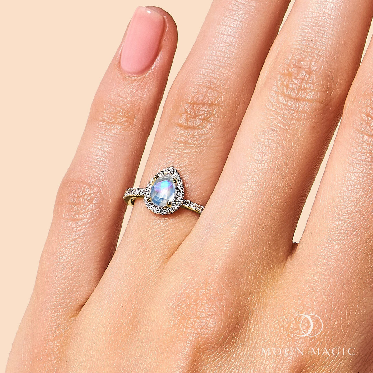 Moonstone Diamond Ring - Tear Of Joy