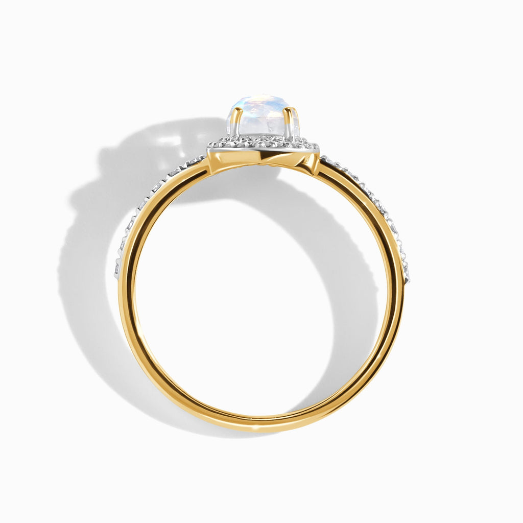 Moonstone Diamond Ring - Tear Of Joy