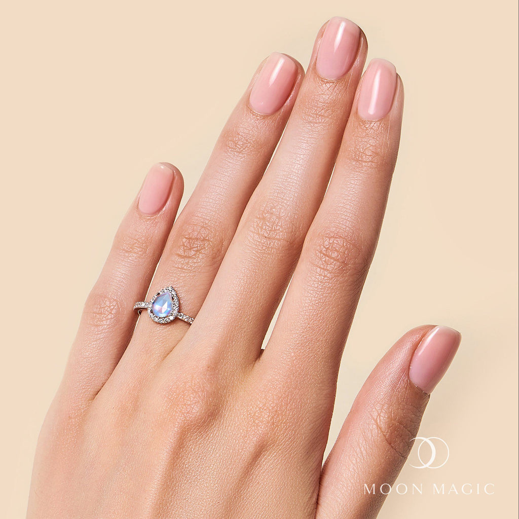 Moonstone Diamond Ring - Tear Of Joy