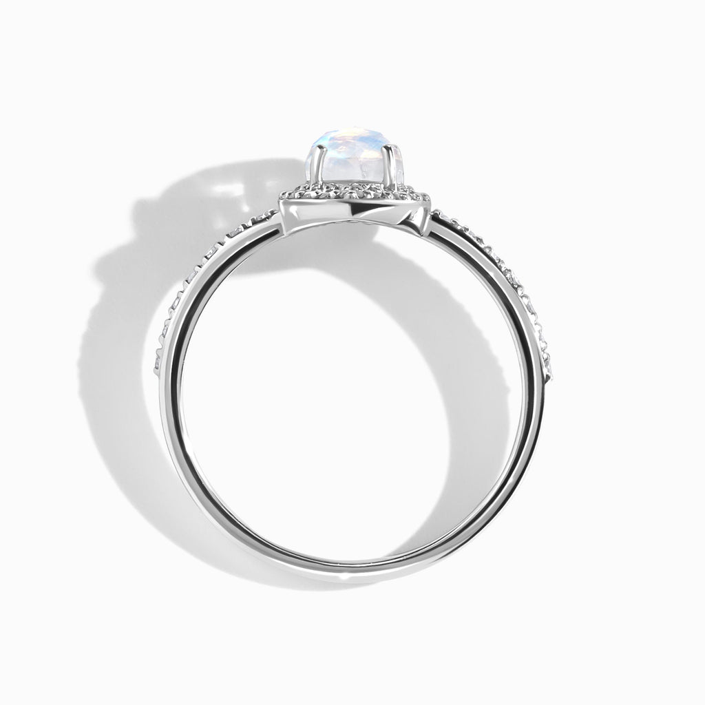 Moonstone Diamond Ring - Tear Of Joy