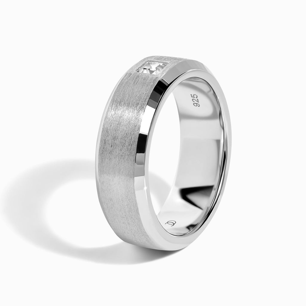 White Zircon Unisex Ring - Crafted