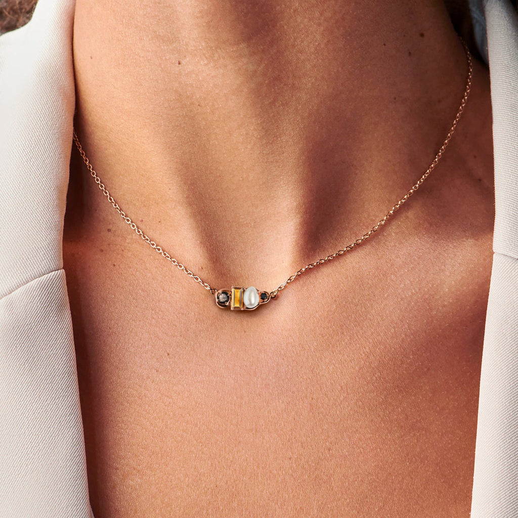 Madeira Citrine Pearl Necklace - Treasure
