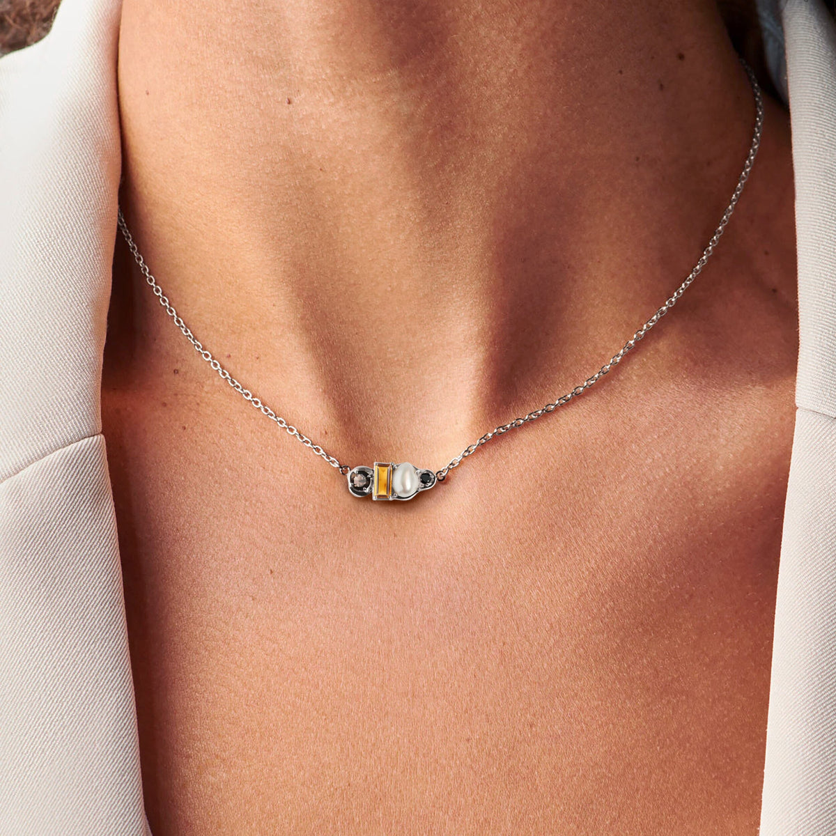 Madeira Citrine Pearl Necklace - Treasure