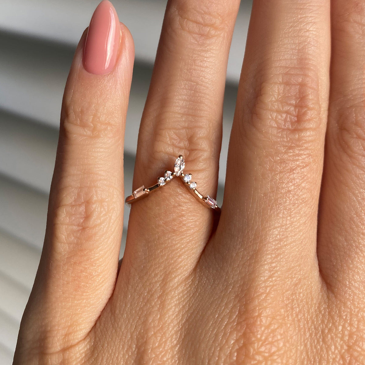 White Zircon Ring - Diadème Band