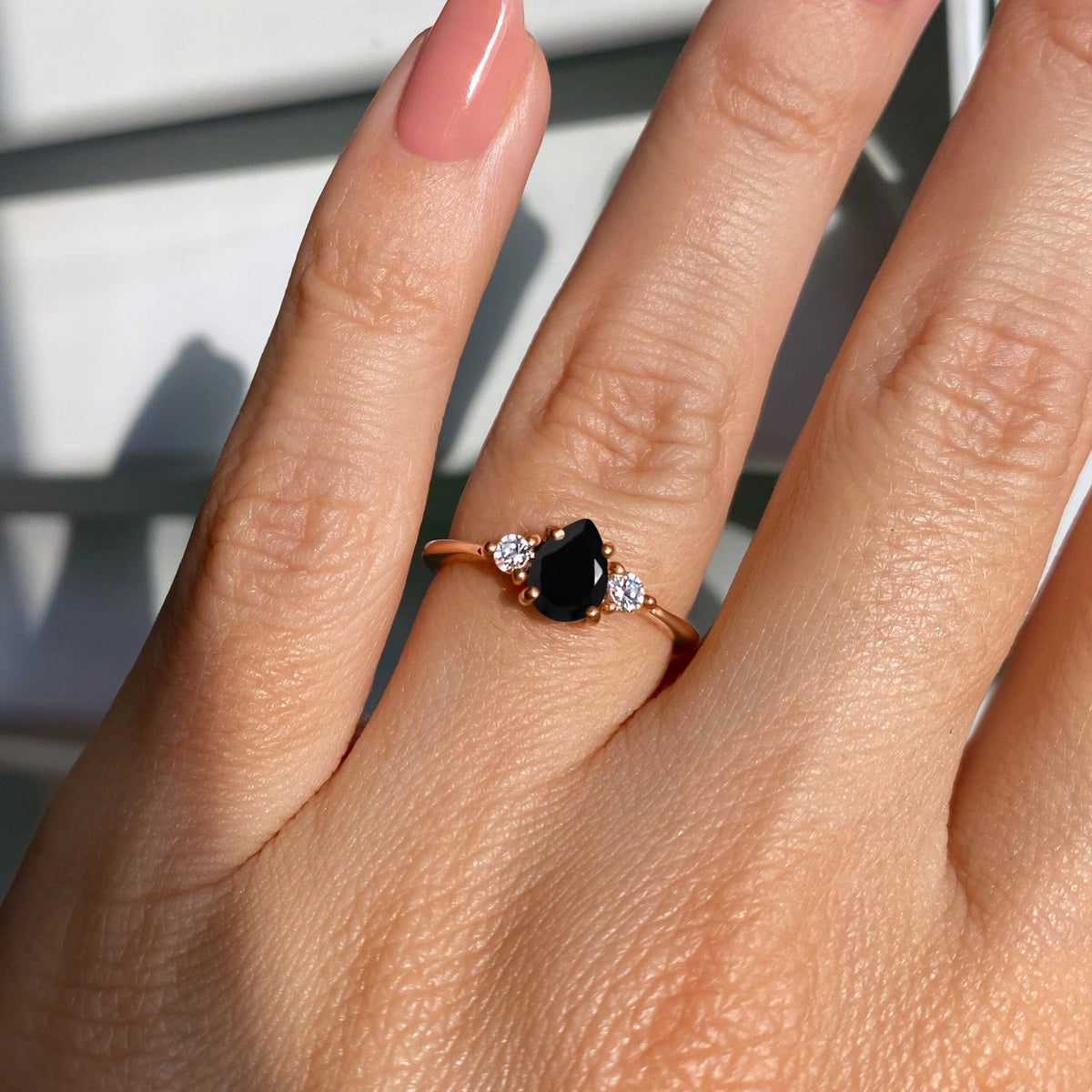 Black Obsidian Ring - Lania
