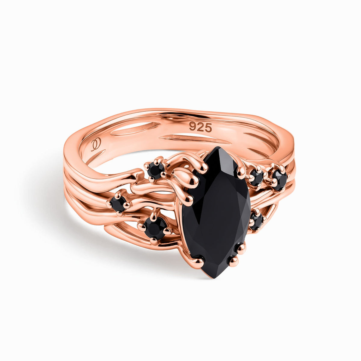 Black Obsidian Black Spinel Ring - Radiance