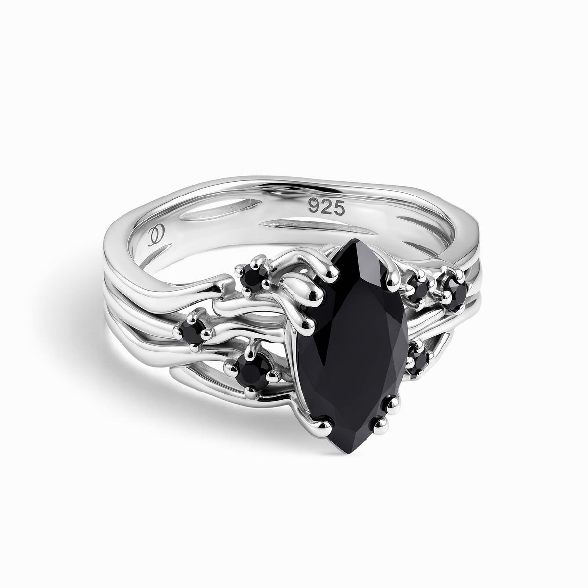 Black Obsidian Black Spinel Ring - Radiance