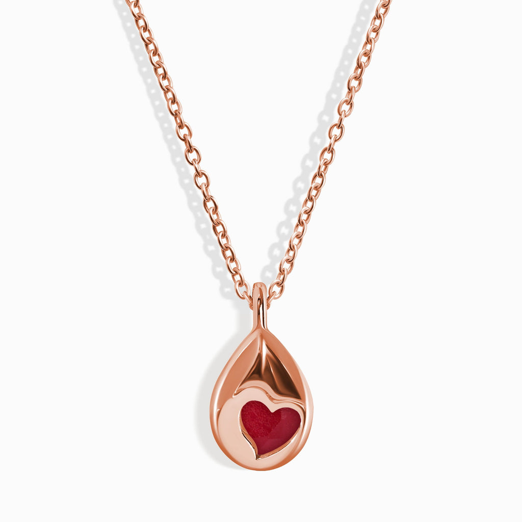 Pink Quartz Necklace - Hidden Heart