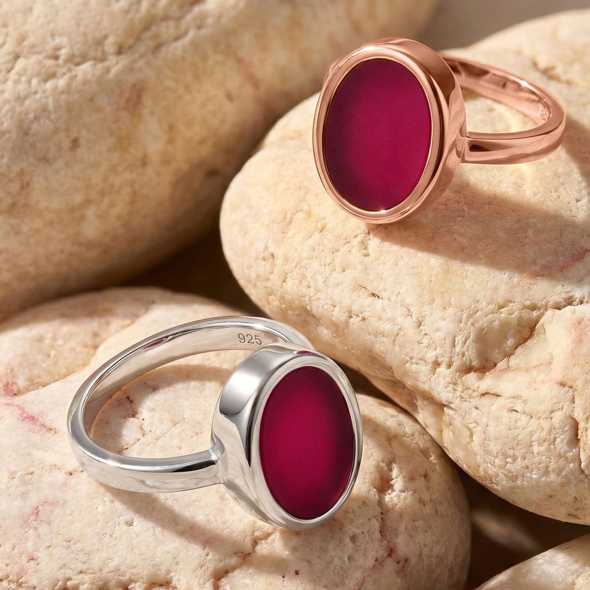 Pink Quartz Ring - Enfolded