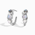 Moonstone Pearl Hoops - Heirloom