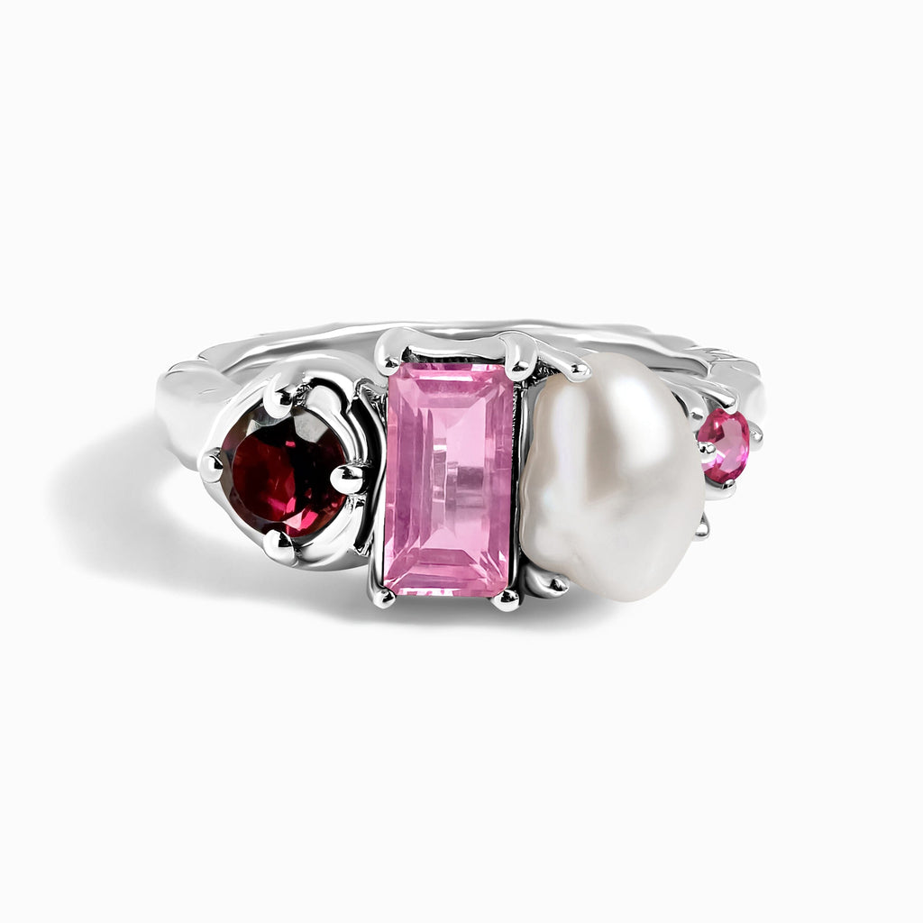 Garnet Pearl Treasure & Magma Rings