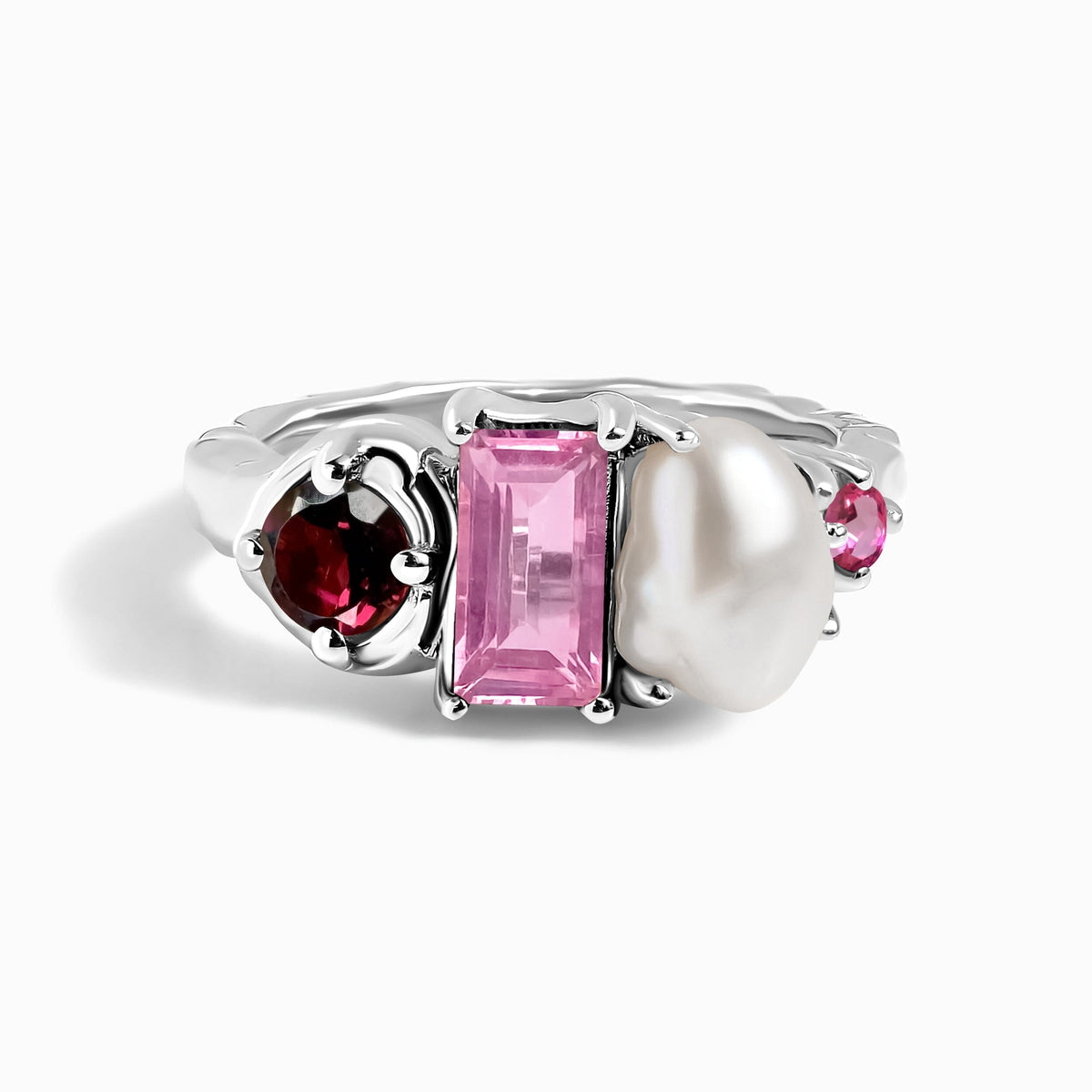 Garnet Pearl Treasure & Magma Rings