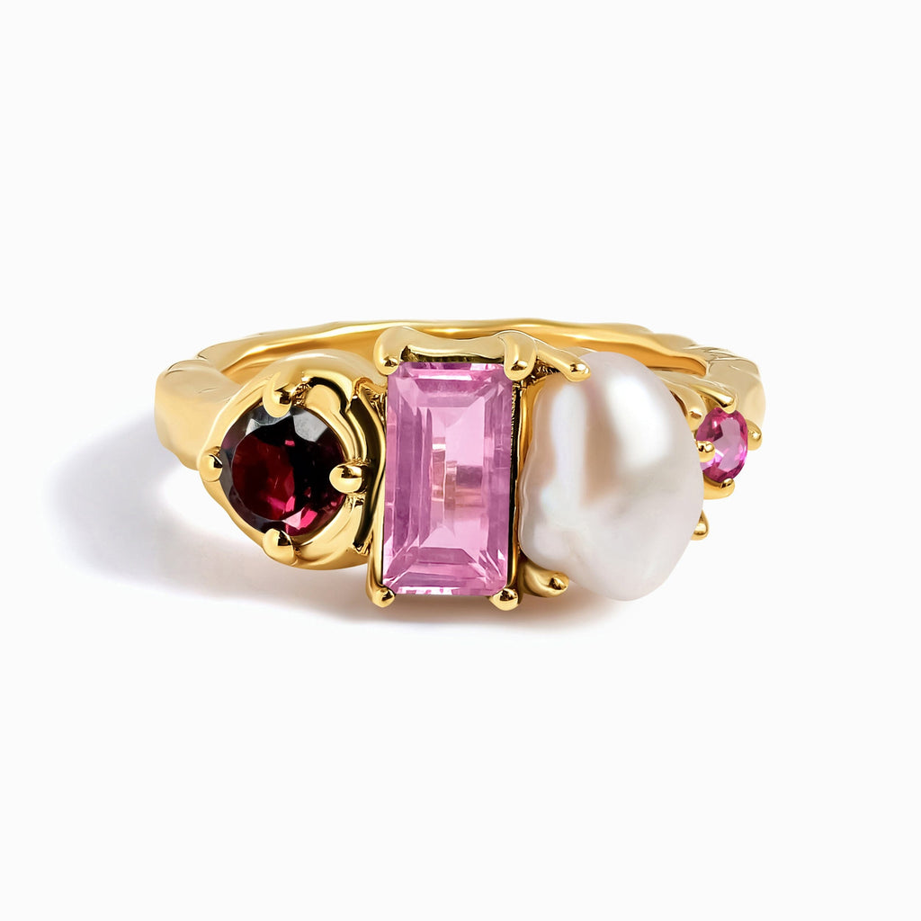 Garnet Pearl Treasure & Magma Rings