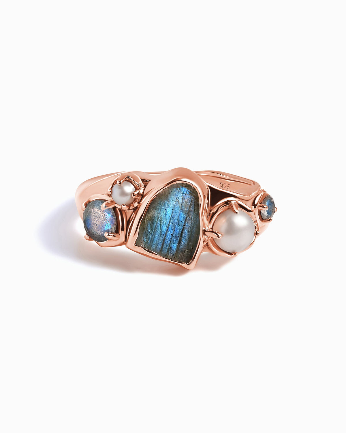 Labradorite Pearl Ring - Heirloom