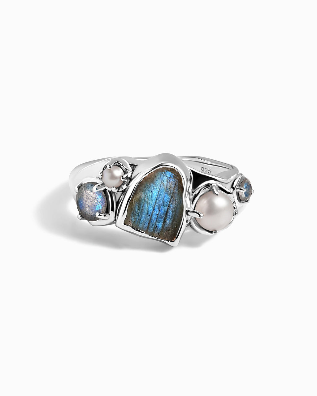 Labradorite Pearl Ring - Heirloom