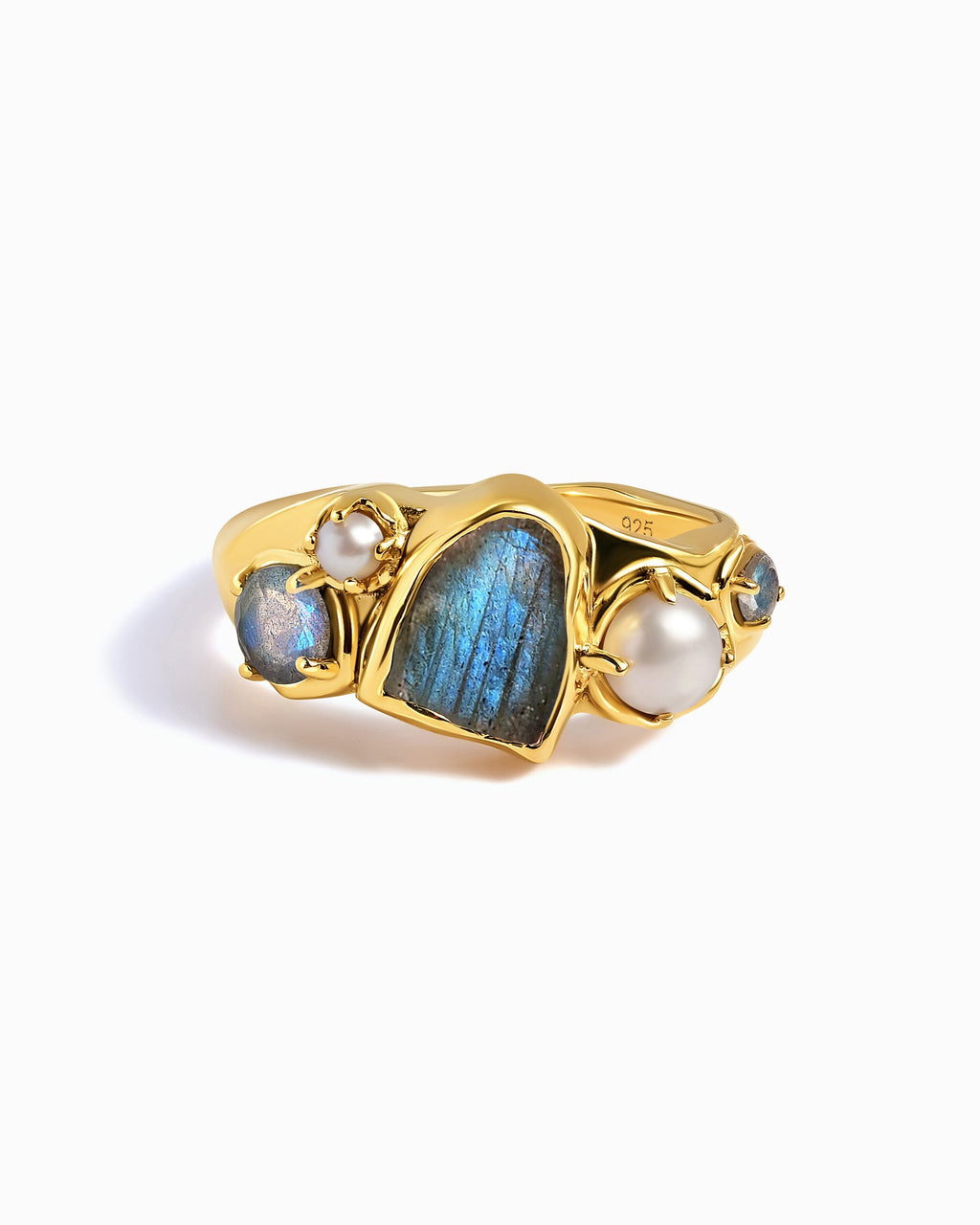 Labradorite Pearl Ring - Heirloom