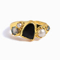 Black Obsidian Pearl Ring - Heirloom