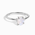 Fine Moonstone Lab Diamond Ring - Petite Allure