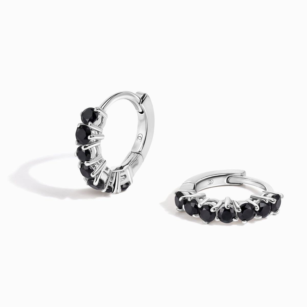 Black Onyx Earrings - Bonny Hoops - December Birthstone