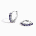 Iolite Earrings - Bonny Hoops - September Birthstone