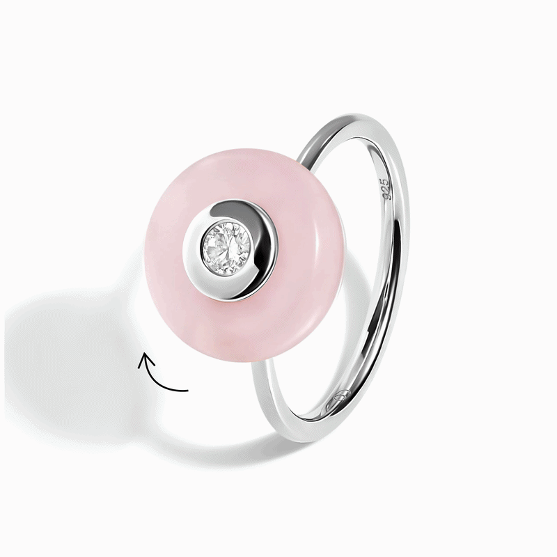 Rose Quartz Fidget Ring - Ora
