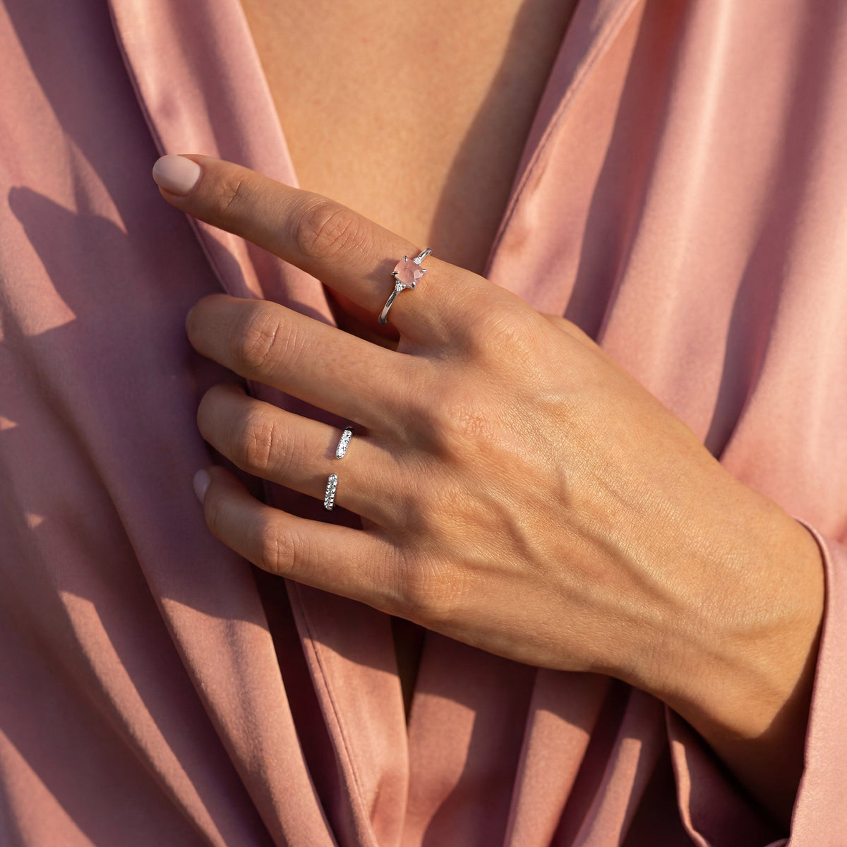 Rose Quartz Ring - Petite Allure