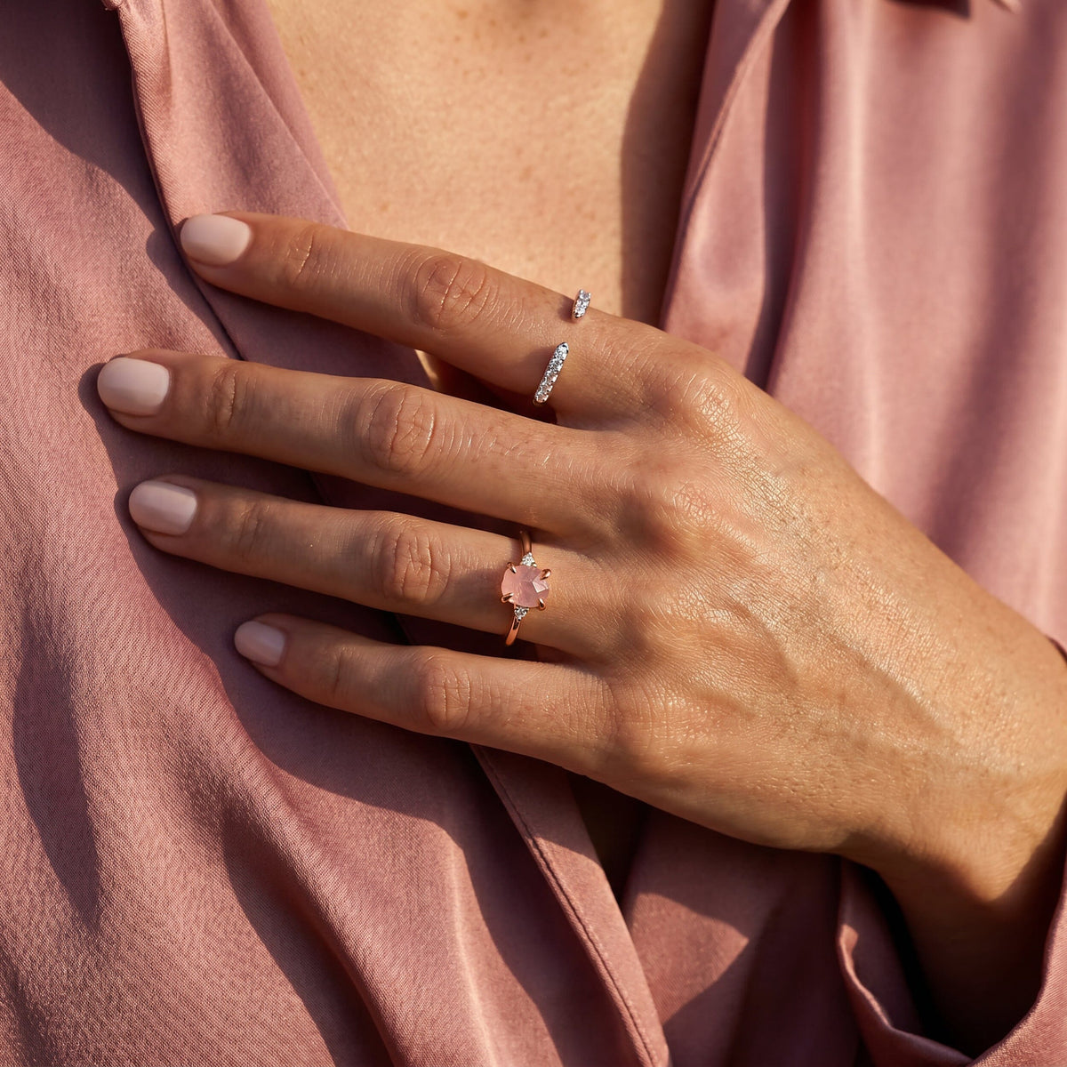 Rose Quartz Ring - Petite Allure