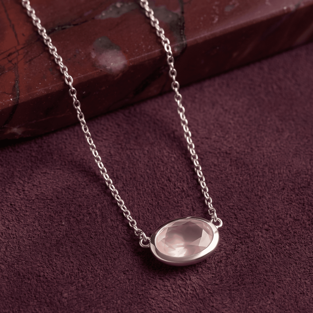 Rose Quartz Necklace - Skin-Touch
