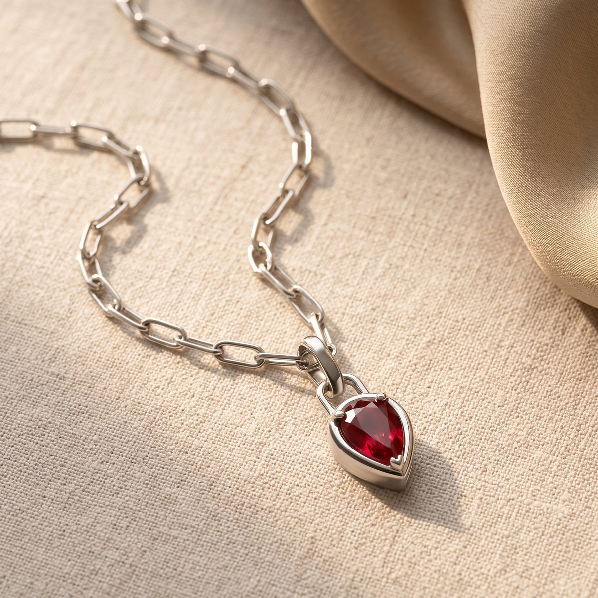 Ruby Talis Widelink Necklace - July Birthstone