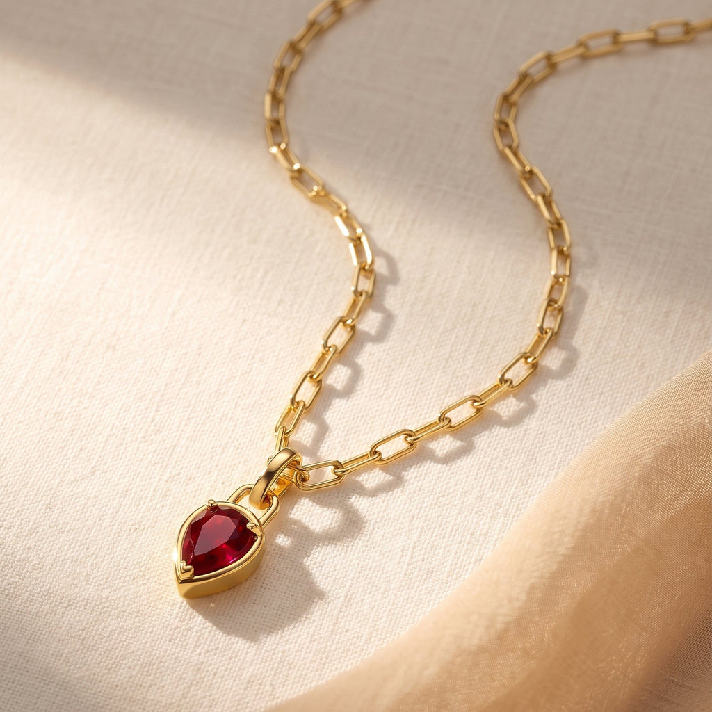 Ruby Talis Widelink Necklace - July Birthstone