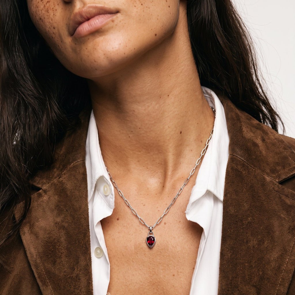 Ruby Talis Widelink Necklace - July Birthstone