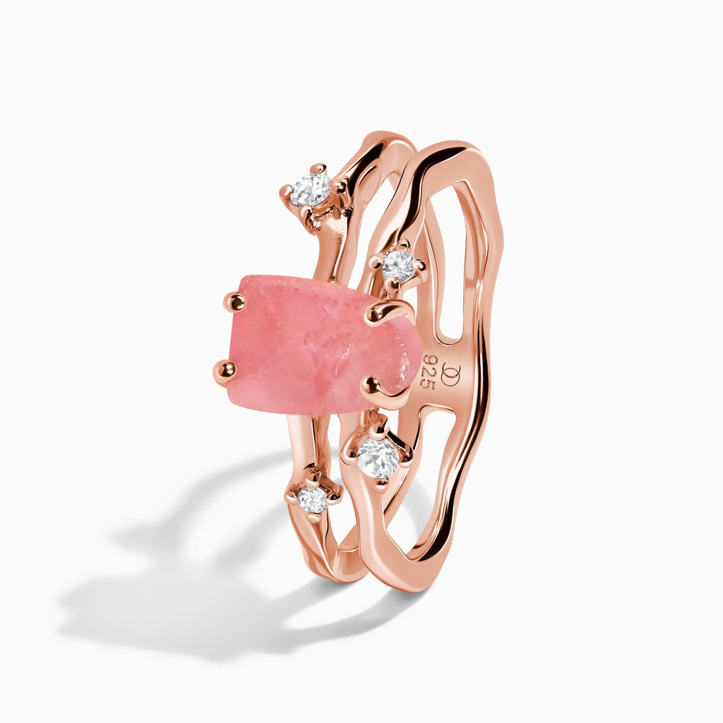 Rose Quartz Ring - Flow