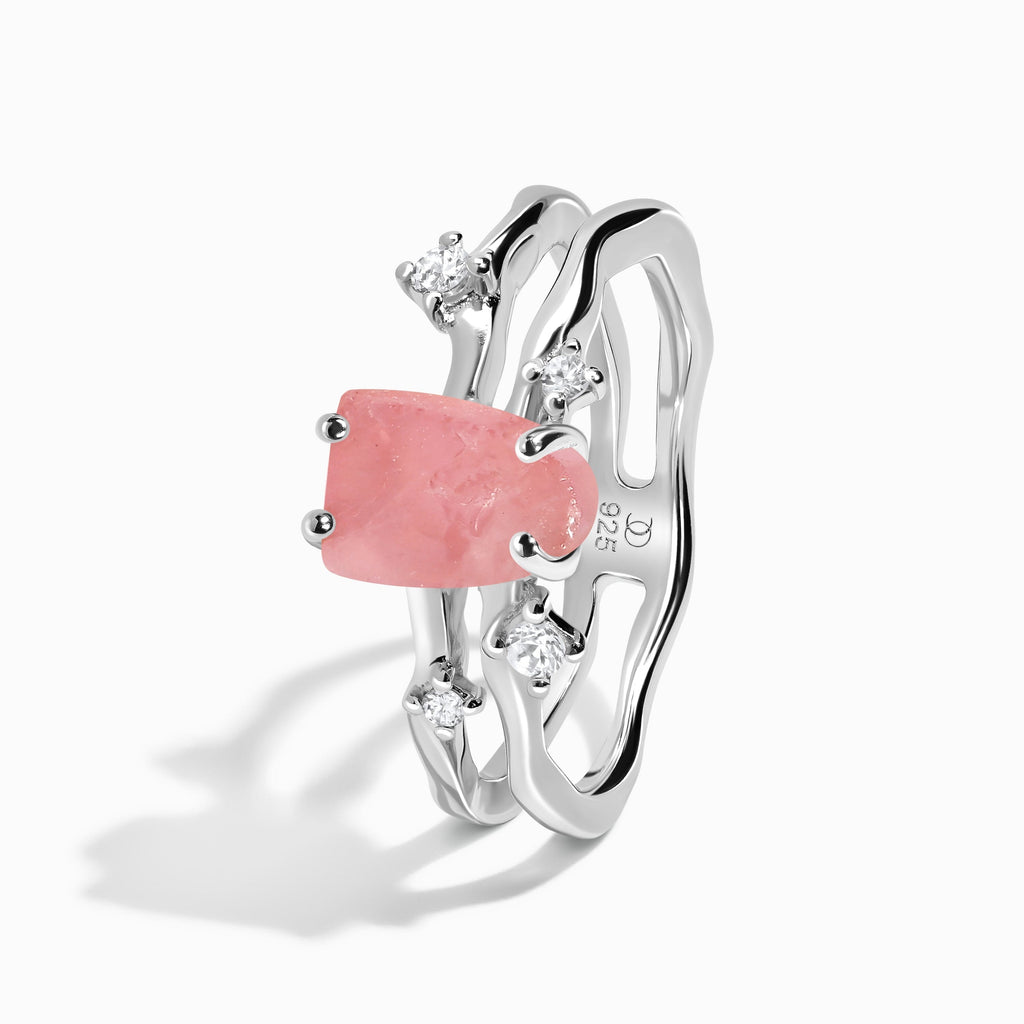 Rose Quartz Ring - Flow