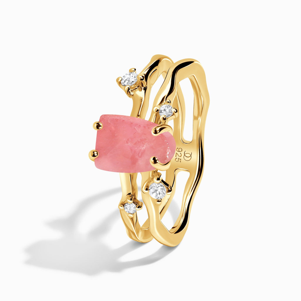 Rose Quartz Ring - Flow