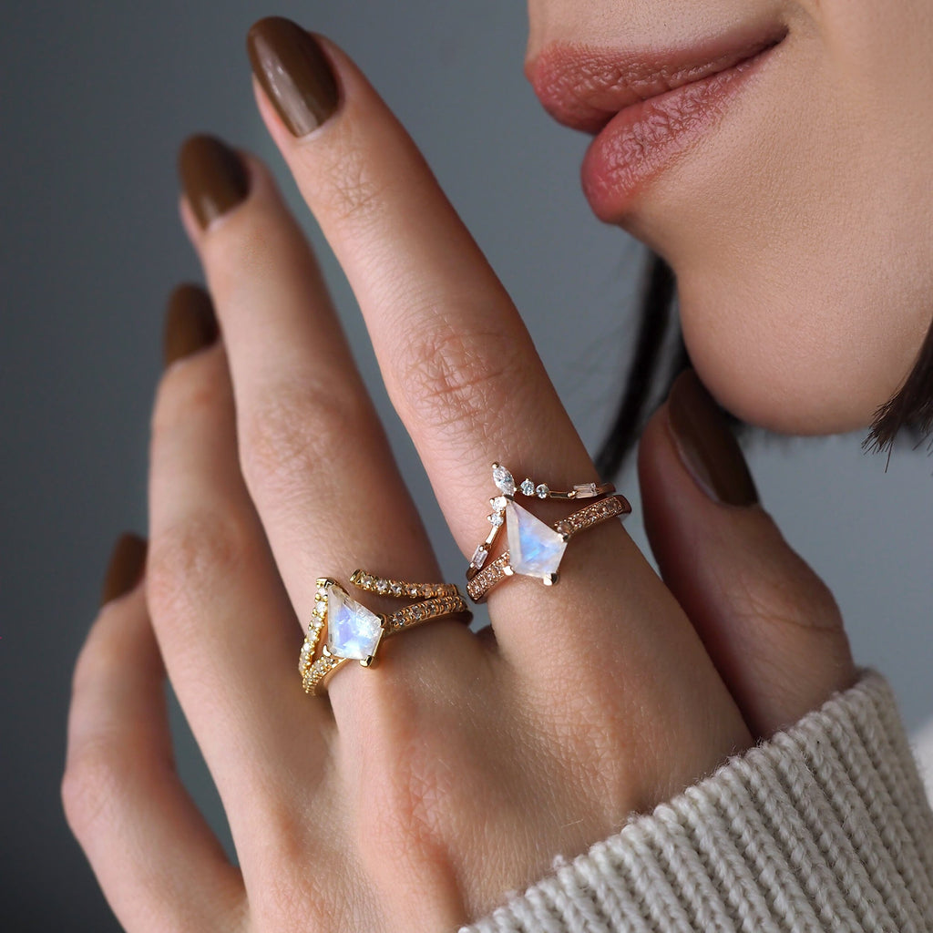 White Zircon Ring - Diadème Band