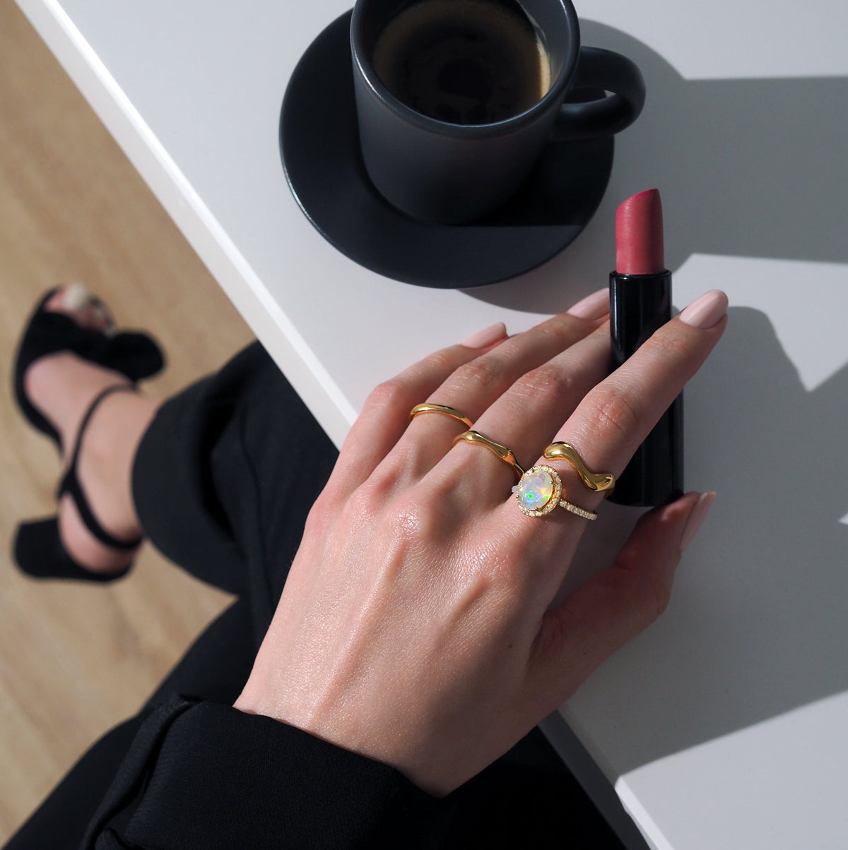 Stackable Ring Band - Lava