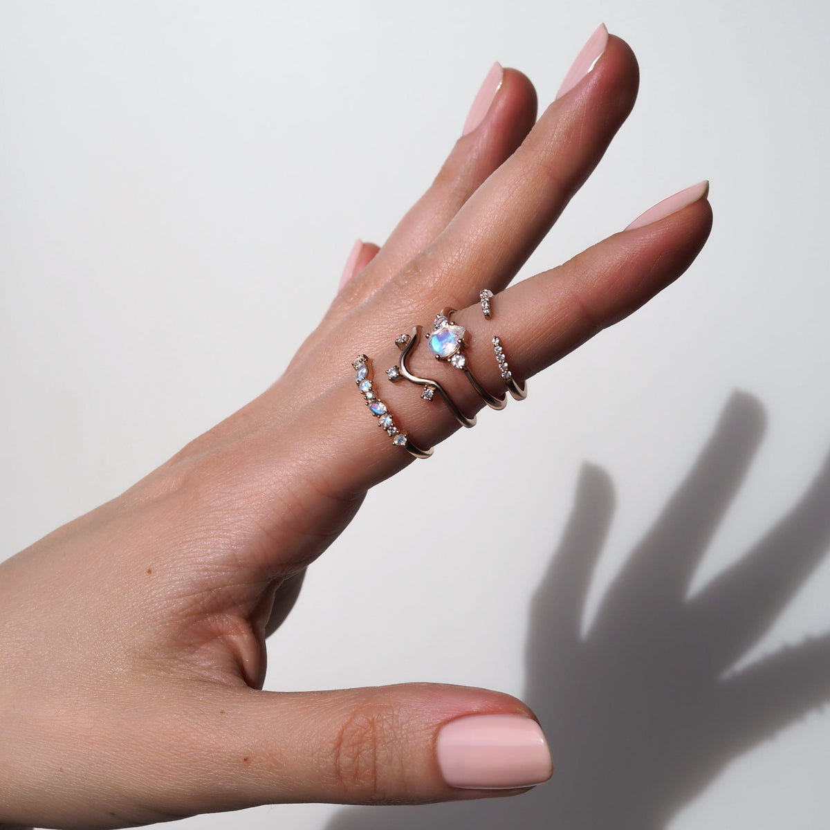 White Zircon Ring - Twinkling Band