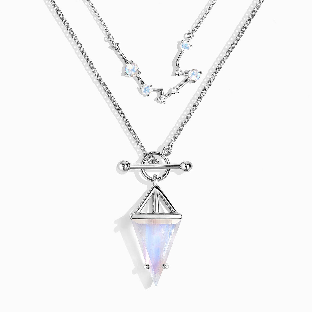 Moonstone Aquarius Zodiac Constellation & Heroine Necklaces