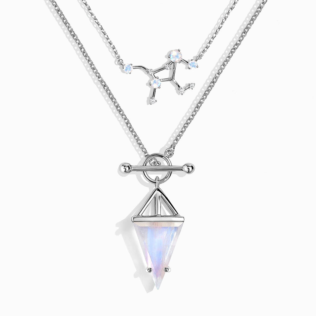 Moonstone Virgo Zodiac Constellation & Heroine Necklaces