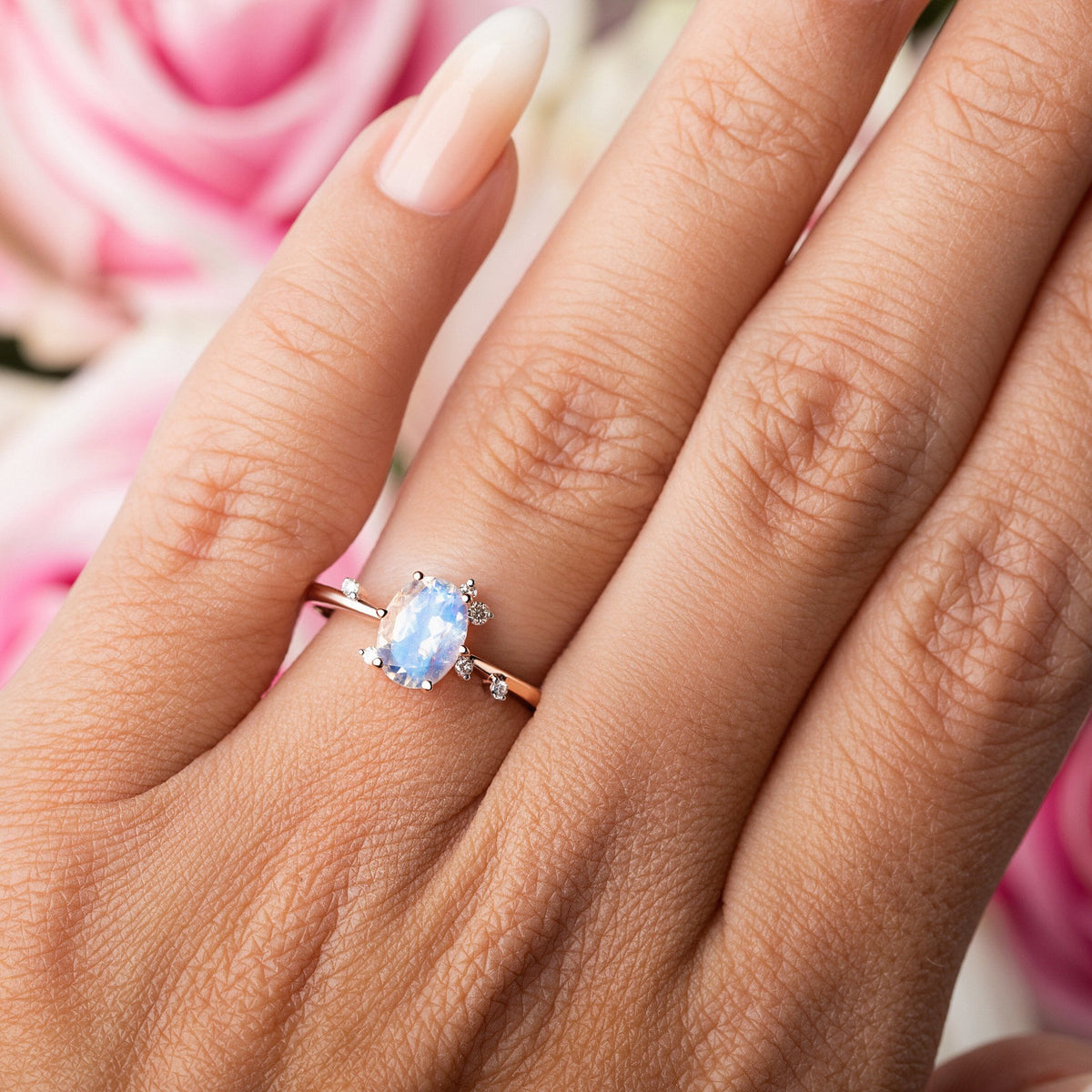 Moonstone Lab Diamond Ring - Muse