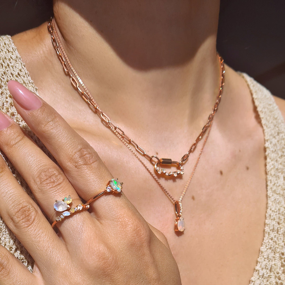 Moonstone Opal Ring - Grace