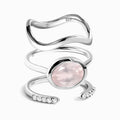 Rose Quartz Skin-Touch & Twinkling & Waves Rings