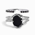 Black Onyx Serpent & Twinkling Rings