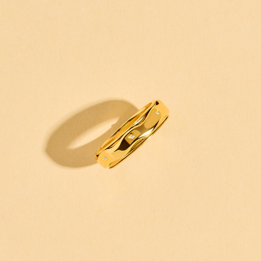 White Zircon Fidget Ring - Spinning Clarity