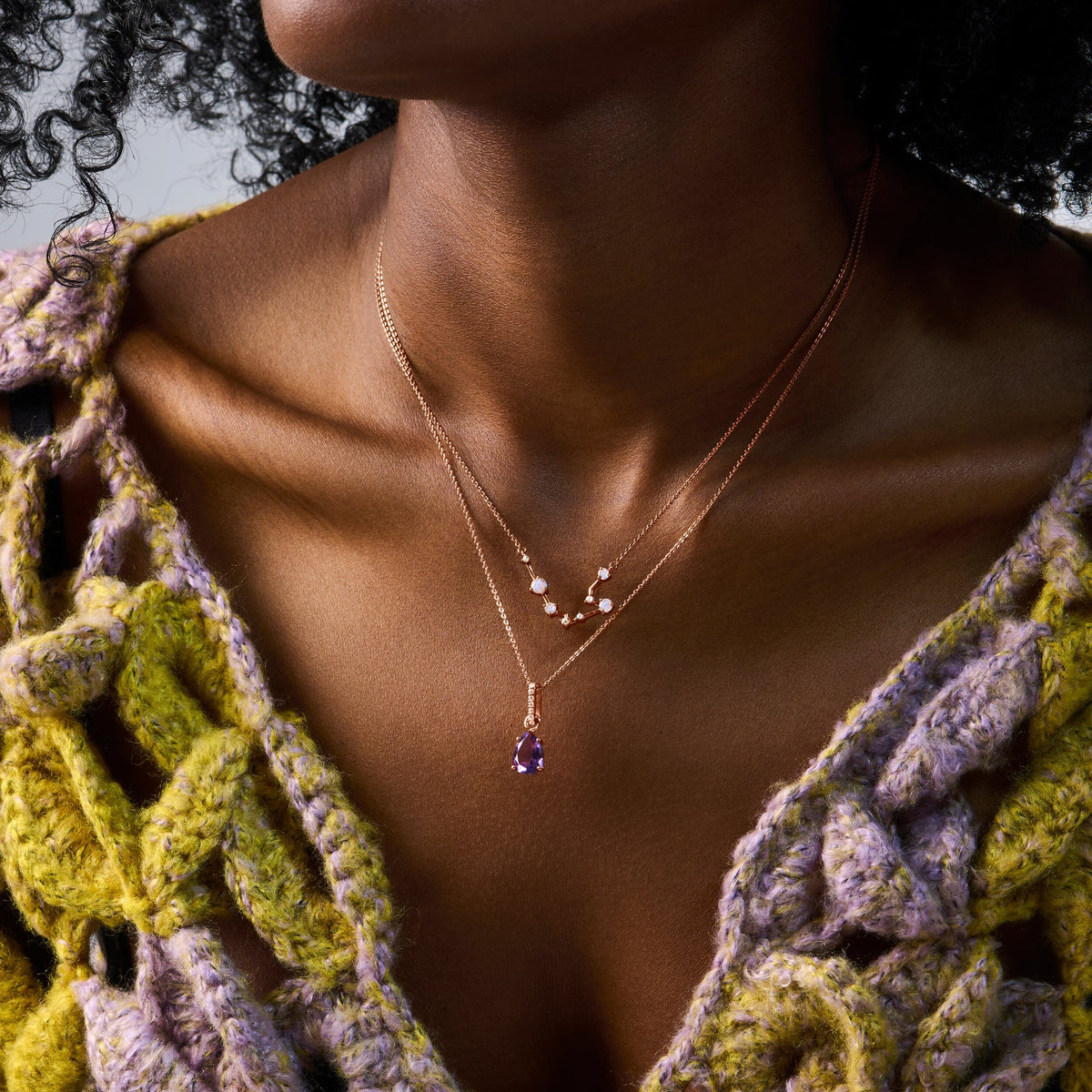 Amethyst Necklace Sway - February Birthstone