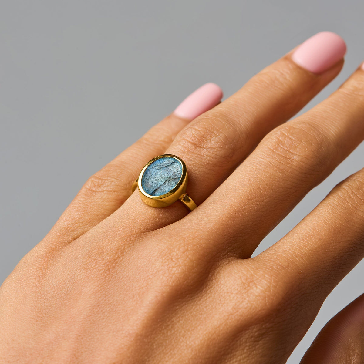 Labradorite Ring - Enfolded